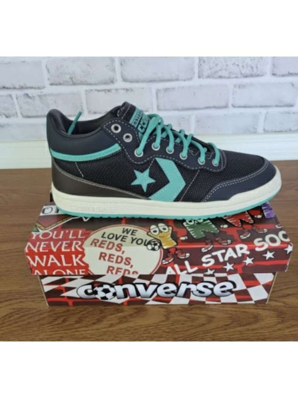 ⭐Converse x Liverpool FC Fastbreak Pro Mid 7.5 Mens Shoes Sneakers Black A12785C